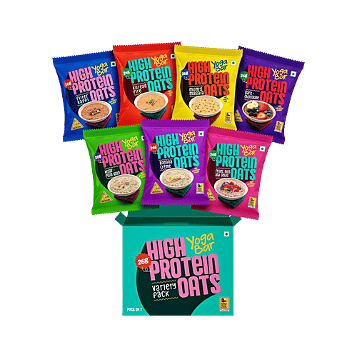 Yoga Bar High Protein Oats - 7 Assorted Flavours, 330 g  