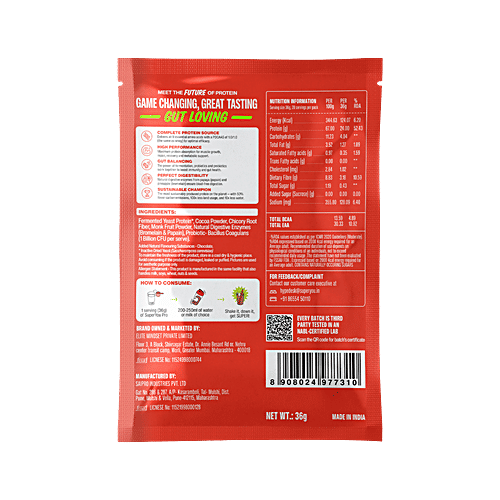 Superyou Pro Chocolate Fermented Yeast 24g Protein Isolate, 36 g