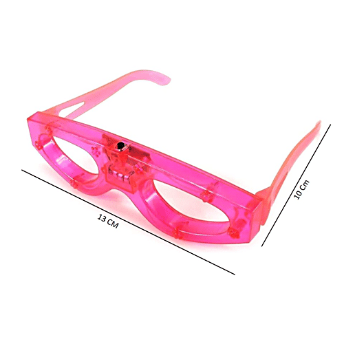 Melukhha LED Light Up Goggle - Assorted Shapes, 1 pc  oval or eye-mask, star, rectangular visor, heart, butterfly, bat design