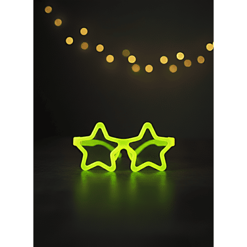 Melukhha LED Light Up Goggle - Assorted Shapes, 1 pc  oval or eye-mask, star, rectangular visor, heart, butterfly, bat design