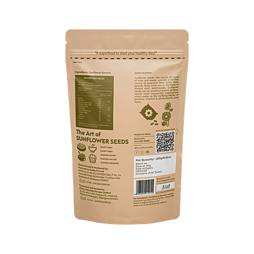 Nourish you Raw Sunflower Seeds, 250 g  Vegan, Gluten Free