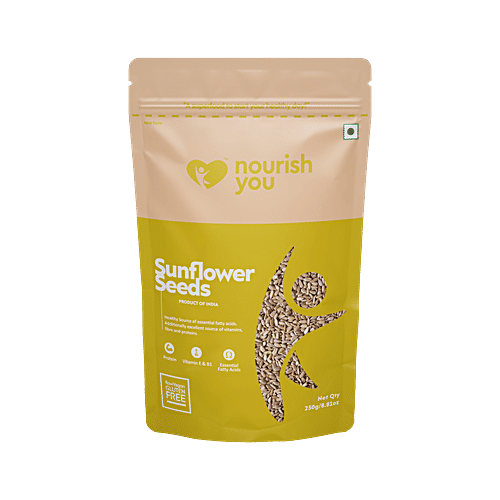 Nourish you Raw Sunflower Seeds, 250 g  Vegan, Gluten Free
