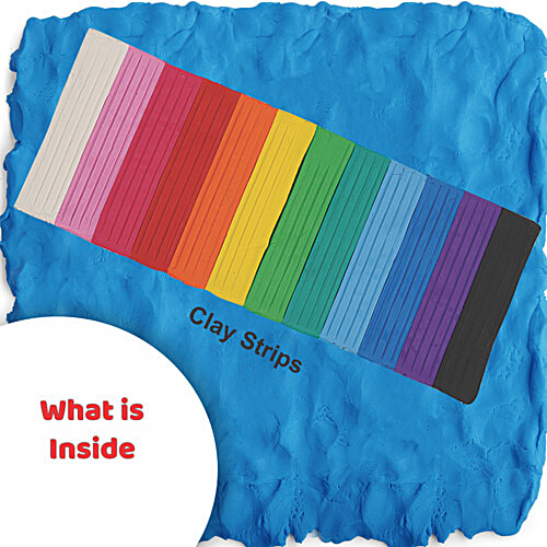 Cello ColourUp 12 Clay Strips - Bright Colours, Assorted, Pack of 1