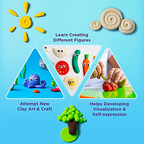 Cello ColourUp 12 Clay Strips - Bright Colours, Assorted, Pack of 1