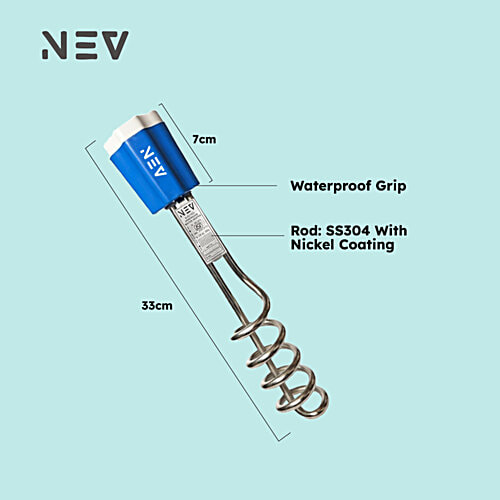 Nev ThermX IR-01 Immersion Rod/Water Heater - 1500W, Blue, 1 pc Shock-Proof