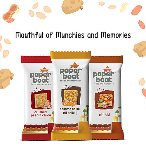 Paper Boat Sesame Chikki, 16 g (Pack of 50) No Artificial Ingredients, Rich in Protein