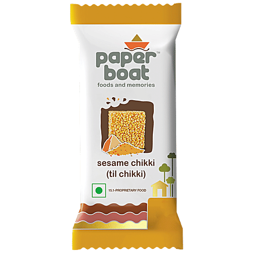 Paper Boat Sesame Chikki, 16 g (Pack of 50) No Artificial Ingredients, Rich in Protein