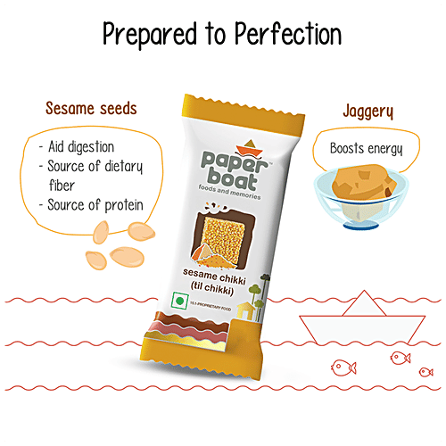 Paper Boat Sesame Chikki, 16 g (Pack of 50) No Artificial Ingredients, Rich in Protein