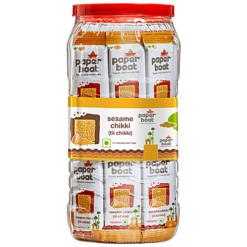 Paper Boat Sesame Chikki, 16 g (Pack of 50) No Artificial Ingredients, Rich in Protein