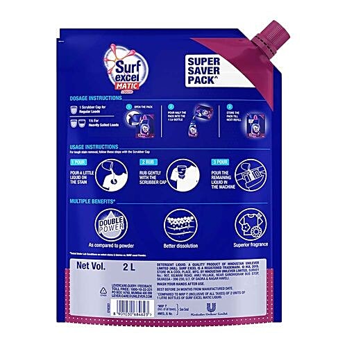 Buy Surf Excel Matic Liquid Detergent Front Load Online at Best Price of Rs 425 bigbasket