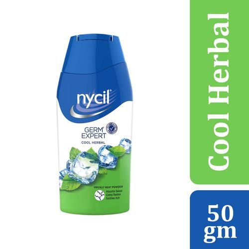 Buy Nycil Germ Expert Prickly Heat Powder - Cool Herbal Online at