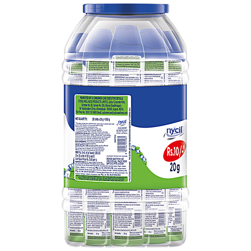 Nycil Germ Expert Prickly Heat Powder - Cool Herbal, 20 g (Pack of 25) 