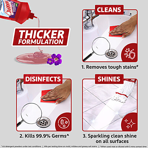 Harpic Floral Bloom - Disinfectant Bathroom Cleaner, 250 ml 10x Better Cleaning