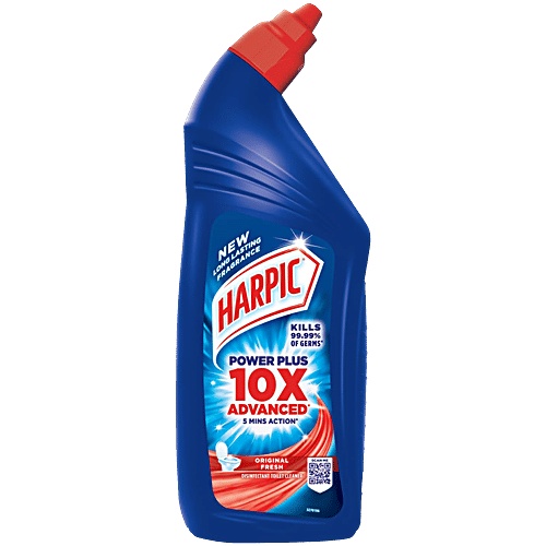 Harpic Disinfectant Toilet Cleaner Liquid - Original, Kills 99.9% Germs, 600 ml Bottle Kills 99.9% Germs