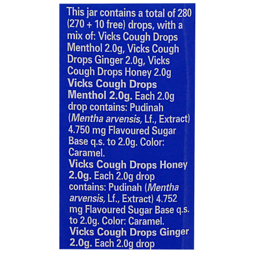 Buy Vicks Cough Drops Menthol, Ginger, Honey Online at Best Price of Rs 280 bigbasket