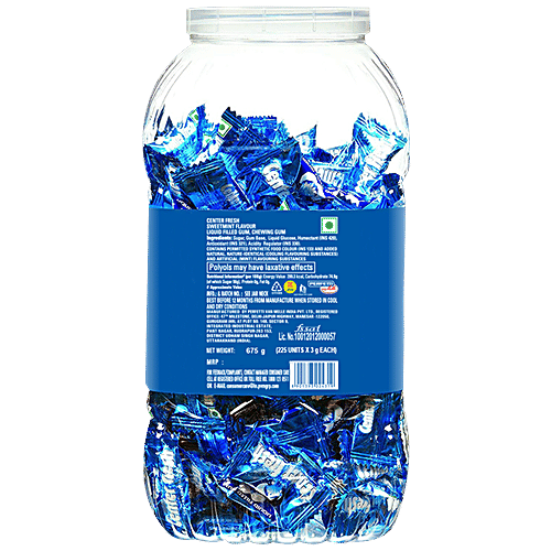Center Fresh Chewing Gum - Sweet Mint Flavour, 225 pcs Jar 