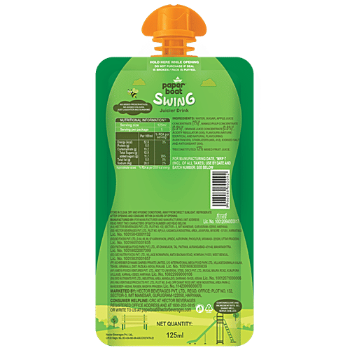 Paper Boat Swing Juicier Drink - Mixed Fruit Medley, 125 ml