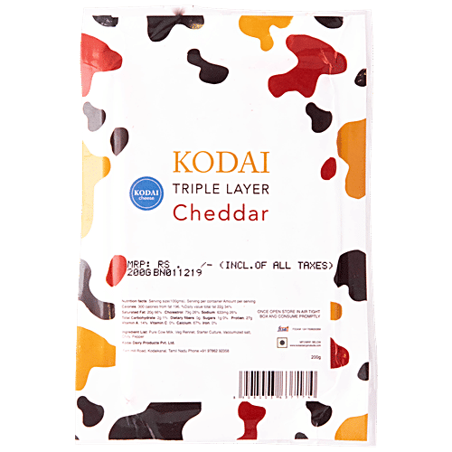 Buy Kodai Dairy Farms Cheese Triple Layer 200 Gm Online At Best Price