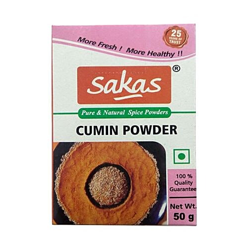 Sakas Powder - Cumin Seed, 50 g Carton 