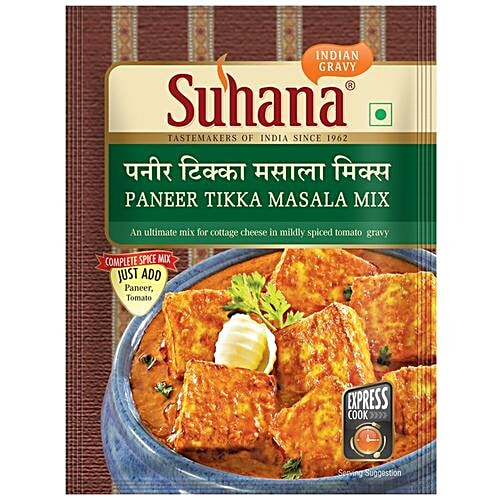 Suhana Paneer Tikka Masala Mix, 50 g Carton No Artificial Flavours, Colors & Preservatives