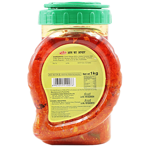 Pravin Pickle - Mango, 1 kg Jar 
