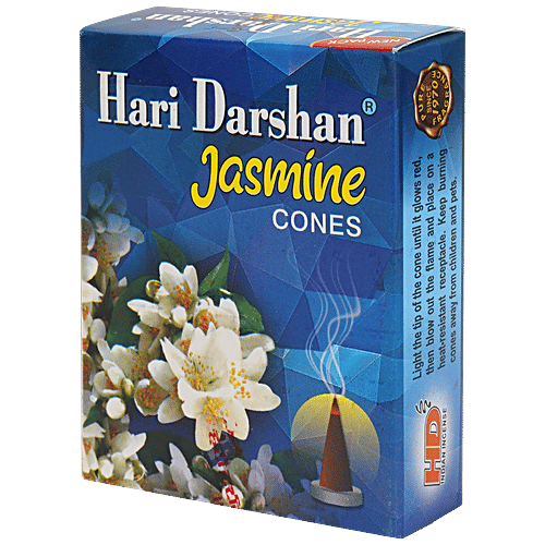 Hari Darshan Jasmine Dhoop Cones, 20 pcs Pouch
