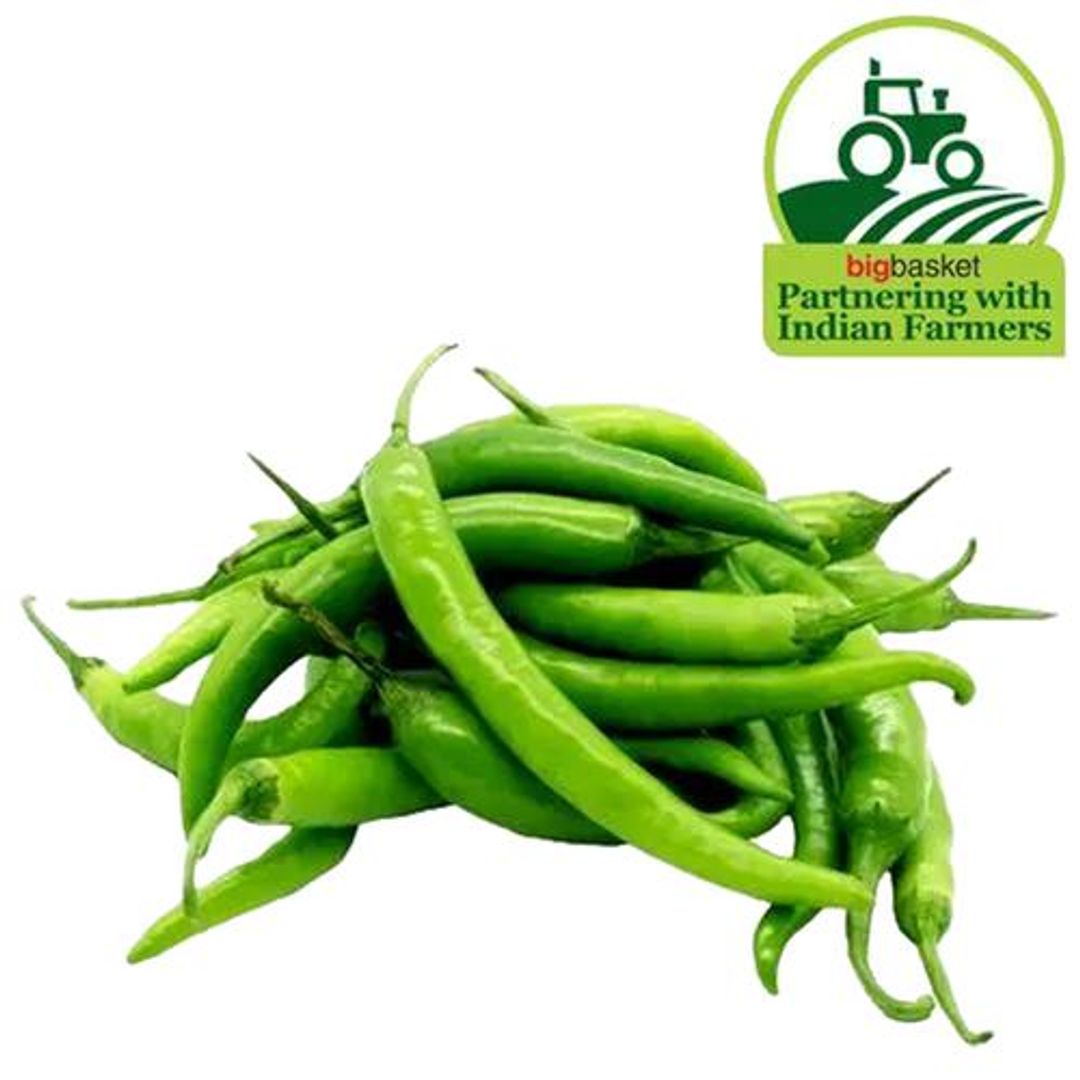 Fresho Chilli - Green, Organically Grown (Loose), 100 g 