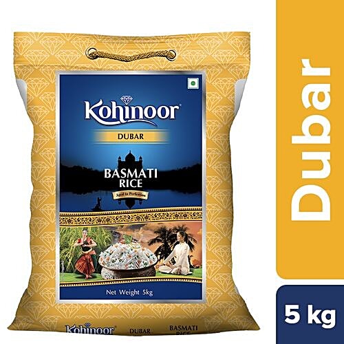 Kohinoor Basmati Rice/Basmati Tandul - Dubar, 5 kg  Aged To Perfection