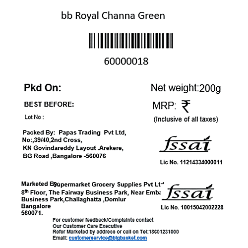 bb Royal Channa Green, 200 g Pouch 