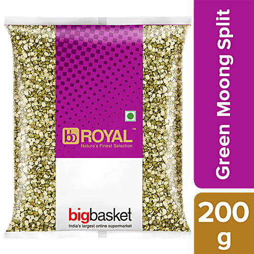 bb Royal Green Moong Split/Chilka//Hesaru Kaalu, 200 g Pouch 