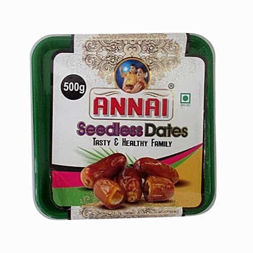Annai Dates/Parechampazham - Seedless Square, 500 g Box 