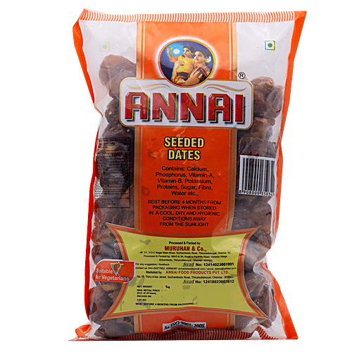 Annai Dates/Kharjura - Seeded, 1 kg Pouch 