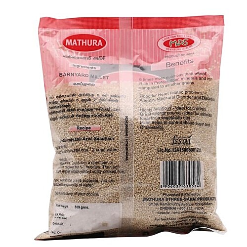 Mathura Rice - Kudhiraivaali, 500 g  High Quality, Highly Nutritious