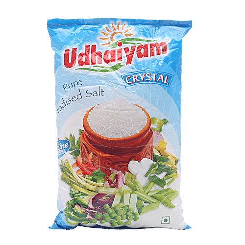 Udhaiyam  Crystal Salt/Uppu, 1 kg Pouch 