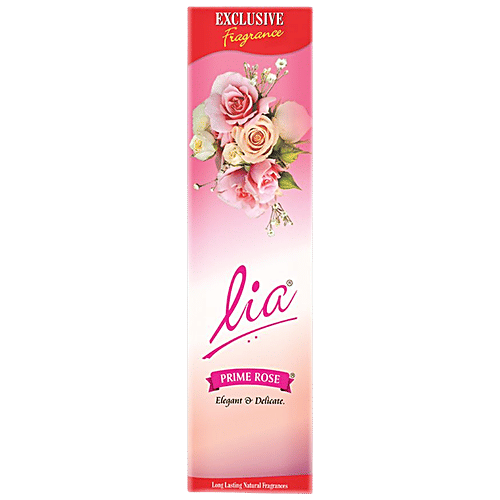 Lia Prime Rose Agarbatti For Daily Puja - Rose Fragrance, 150 g (100 pcs)