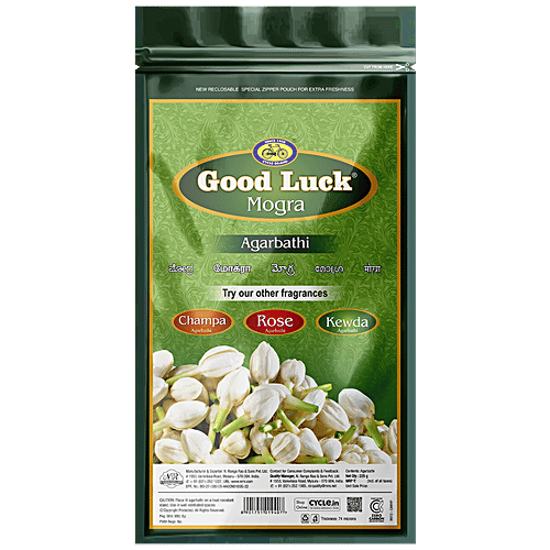 Cycle Good Luck Mogra Agarbatti For Daily Puja,Rituals -Jasmine Fragrance, 225 g  Pure