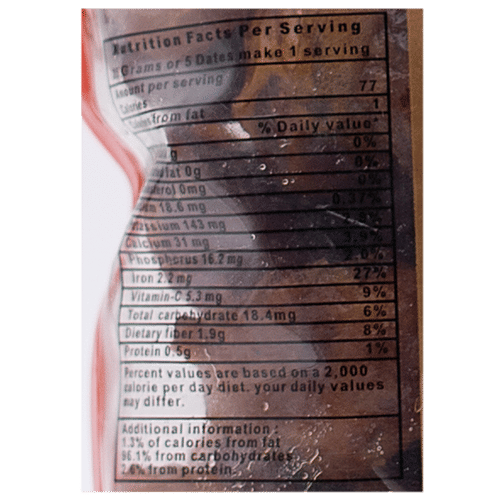 Annai Dates/Parechampazham - Seeded, 500 g Pouch 