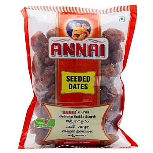Buy Annai Dates Seeded 500 Gm Pouch Online at the Best Price of Rs 106