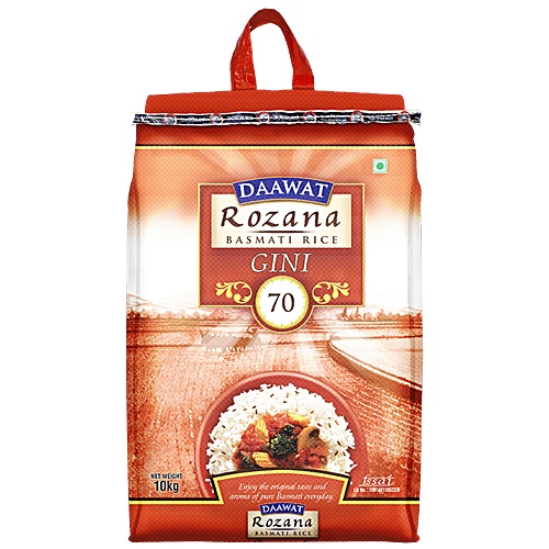 Daawat  Basmati Rice/Basmati Tandul - Rozana Gini 70 (Old), 10 kg  