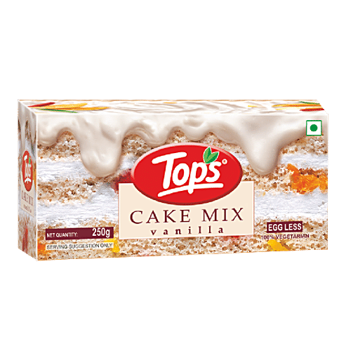 Buy Tops Cake Mix Vanilla 100 Vegetarian 225 Gm Carton Online at the