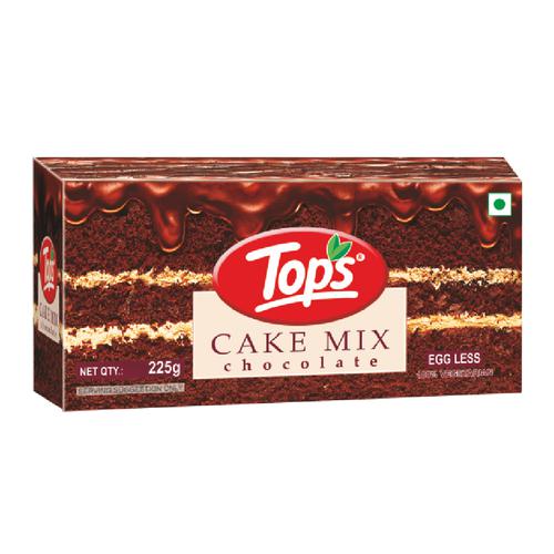 Tops Cake Mix - Chocolate, 100% Vegetarian, 225 g Carton 