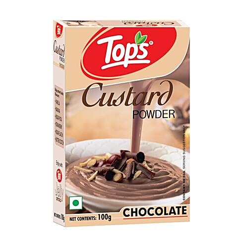Tops Custard Powder - Chocolate, 100 g Carton 