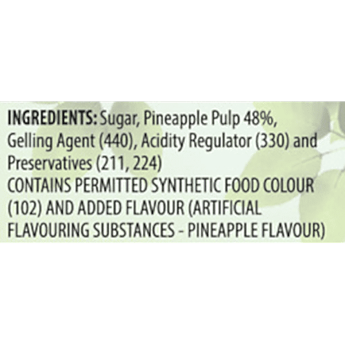 Tops Jam - Pineapple, Fruity Breakfast Spread, For Dessert Toppings, Breads, Chapatis, 875 g Jar 