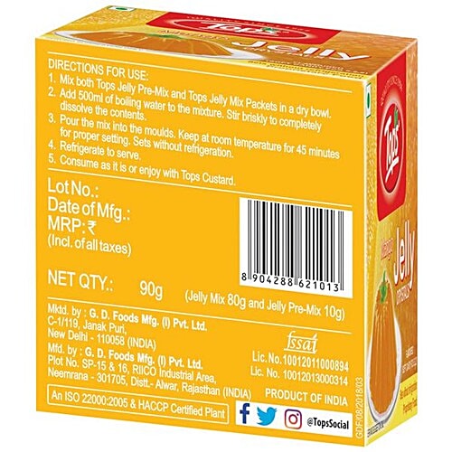 Tops Jelly - Mango, 90 g Carton 