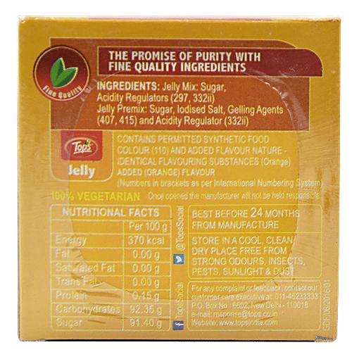 Tops Jelly- Orange, 90 g Carton 