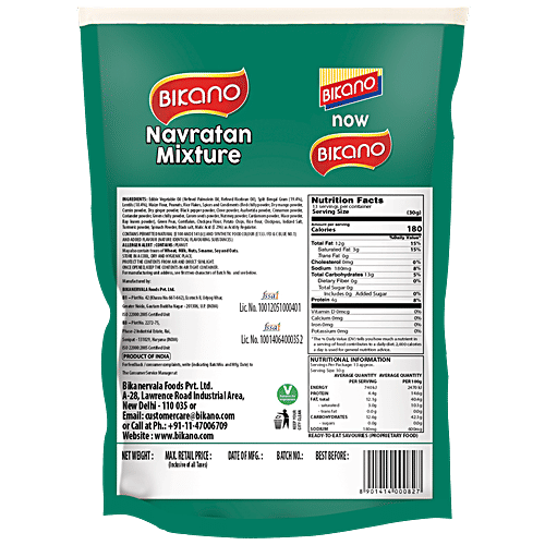 Bikano Navratan Mixture, 400 g Pouch Zero Trans Fat & Zero Cholesterol