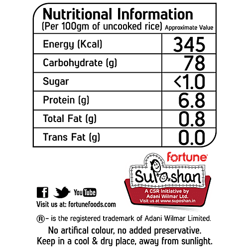 Fortune Super Basmati Rice, 1 kg Pouch Aged To Perfection