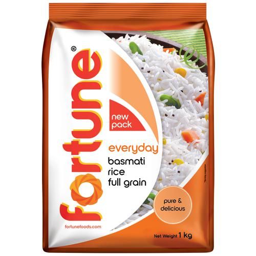 Fortune  Everyday Basmati Rice/Basmati Akki, 1 kg Pouch Pure & Delicious