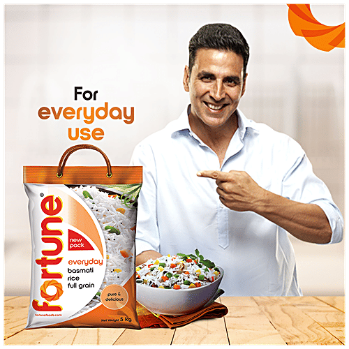 Fortune Everyday Basmati Rice/Basmati Chawal, 5 kg Pouch