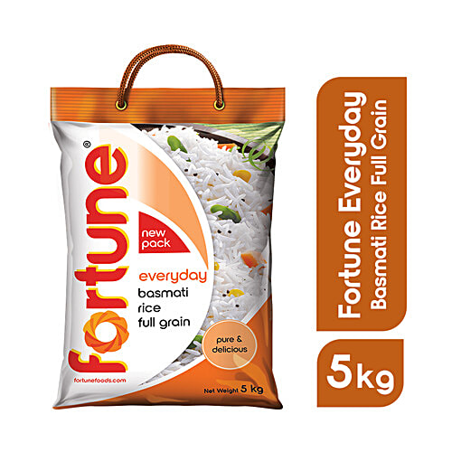 Buy Fortune Basmati Rice Everyday 5 Kg Pouch Online at the Best Price